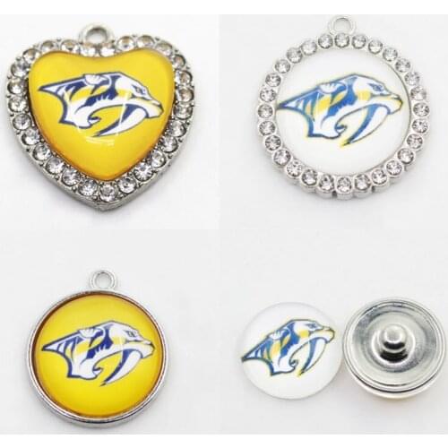 Ice Hockey Sport Nashville Charms Predators Dangle Charms Mix Style DIY Pendant Bracelet Necklace Earrings Jewelry Accessories