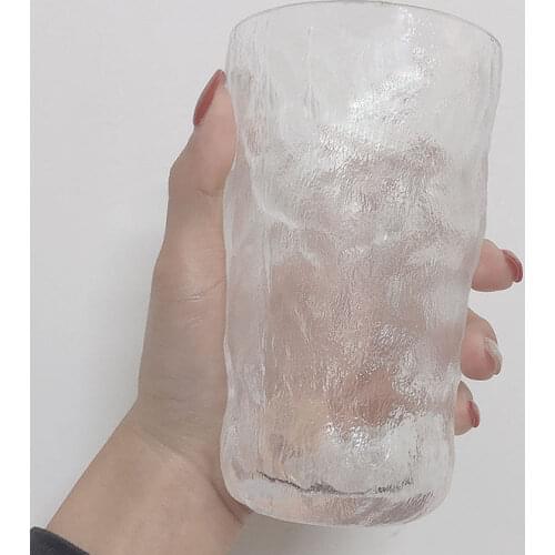 Simple Waste Stone Glass Glacier Water Cup Whiskey Red Wine Glass Juice Coffee Cup Bark Pattern Cup