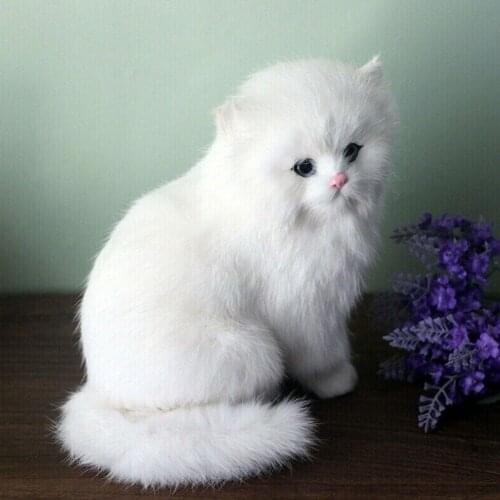 Realistic Persian Cat Simulation Stuffed Plush Toy Dog Stuffed Toy Easter Persian Handcrafted Puppy Lifelike Cats Companion P7L6