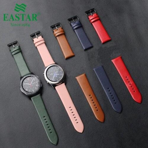 Eastar Colorful Genuine Leather Strap For Samsung Gear S3 Band Frontier Strap For Gear S3 Classic Watchband 22mm Watch Bracelet