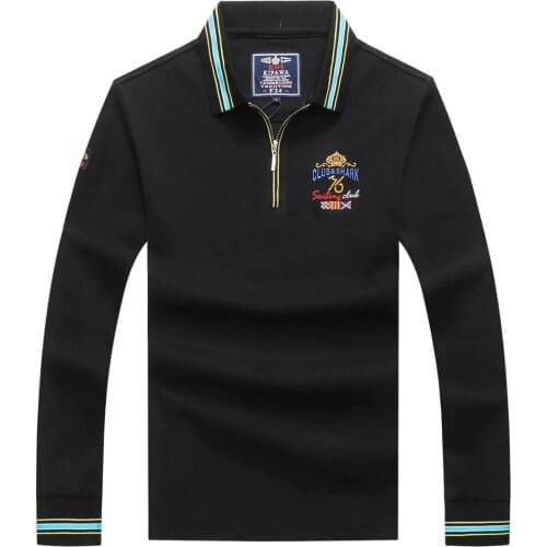 European Style Mens Striped Polo Shirts Cotton Kenty Shark Brand Polo Shirt Men High Quality Embroidery Tops Tees Gift for Men