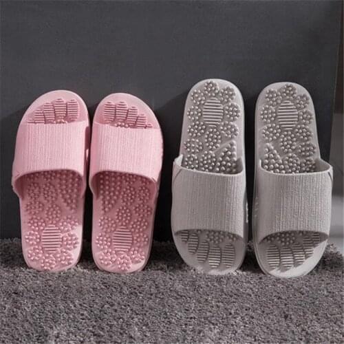 Summer Foot Massage Sandals Female Household Couples Home Indoor Bathroom Non-Slip Soft Bottom Slippers Women/Men Shoes 36-45