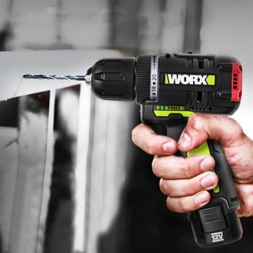 WORX 12V Electric Screwdriver Cordless Drill Mini 30NM Max Torque Wireless Power Driver 2000mAh Lithium-Ion Battery 2-Speed
