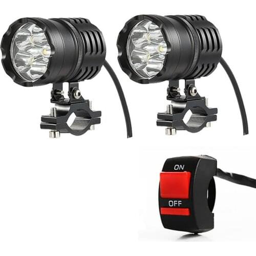 Led Motorcycles Headlight White Super Bright 6LED Working Spot Light Motorbike Fog Lamp 3200LM 6500K LED Headlight