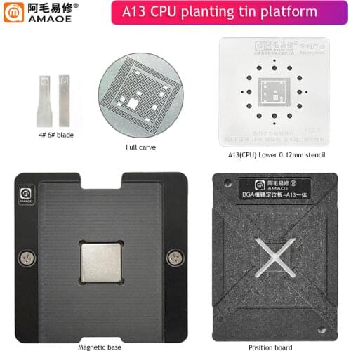 Jyrkior For 9 in1 BGA136 BGA152 BGA272 BGA63 BGA132 BGA100 BGA316 LGA60 LGA50 BGA Reballing Stencil Plant Tin Steel Net