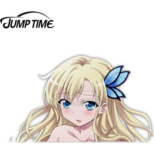 Jump Time Boku wa Tomodachi ga Sukunai Kashiwazaki Sena 32 Cute Anime Girl Peeker Vinyl Decal Window Waifu Car Stickers