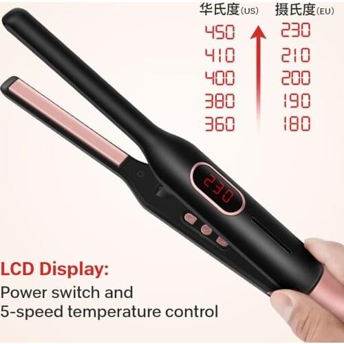 Negative Ion Hair Straightener Beard Curling Iron Hair Flat Iron LCD Fast Heating Straight Hair Splint Professional Styling Tool