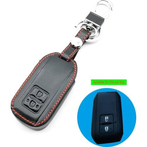 High Quality Leather Car Key Cover Case Set For Suzuki New Swift 2017 Wagon R Japanese Monopoly Type 3c 2 Button Remote Key Hold