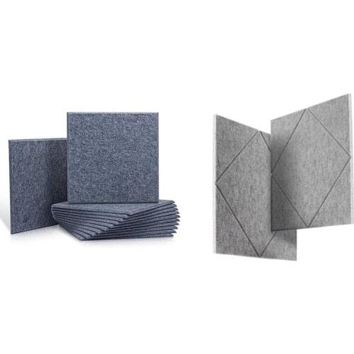 24 Pcs Acoustic Absorption Panels,Beveled Ceramic Tiles for Sound Insulation,Suitable for Homes Wall Decoration