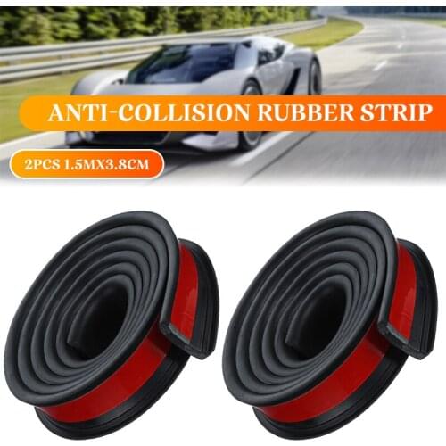 1.5mx3.8cm Universal Rubber Car Wheel Arch Protection Moldings Anti-collision Mudguard Car Wheel Protection Wheel Sticker