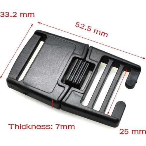 1000pcs/pack Pack 1" Webbing Center Release Buckle for Outdoor Sports Bags Students Bags Luggage