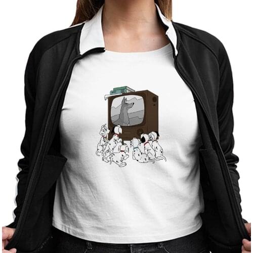 101 Dalmatians T-shirt For Disney Cute Spotted Dogs Printed Spanish Womens T Shirt Funny Ropa Aesthetic Urbano Casual Top Mujer