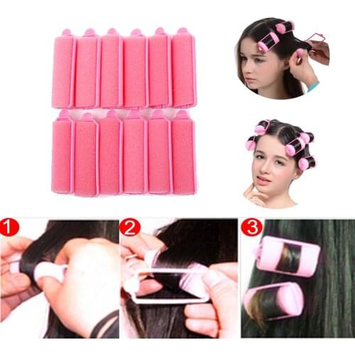 Magic sponge foam cushion hair roller wheel curler twist tool Hairdressing tool sponge curling stick does not hurt hair Sleeping