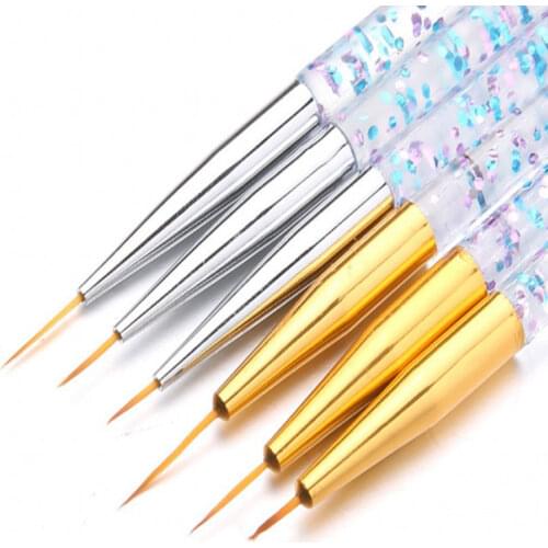 3Pcs Nail Art Acrylic French Painting Brush DIY Tips UV Gel Line Painting Pen Manicure Tools Drawing Liner Nail Pencil Set