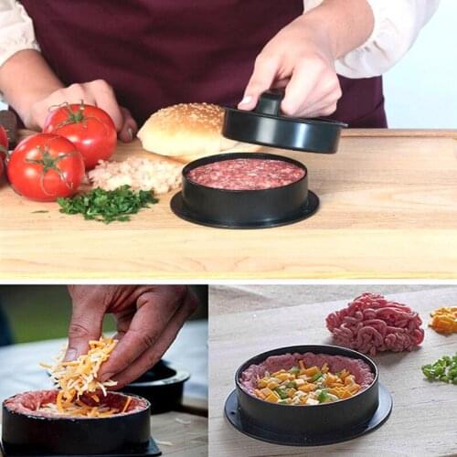 3 in 1 Hamburger Press ABS Burger Maker Round Shape Chef Cutlets Outdoor Hamburger Meat Beef Grill Burger Press Patty Maker Mold