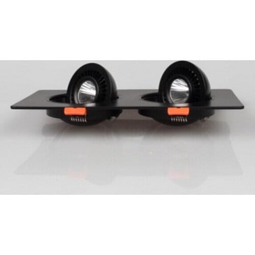 Free shipping Double 360 rotating 20W Dimmable COB down light Recessed LED Ceiling light Spot Light Lamp White/ warm white