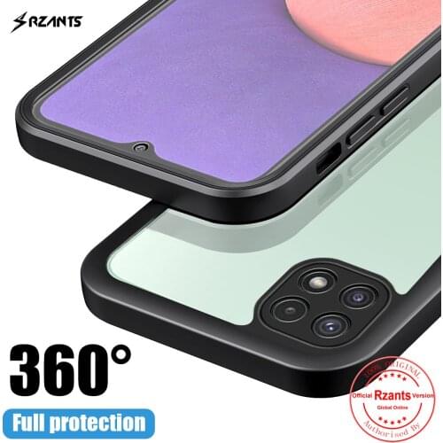 Rzants For Samsung Galaxy A22 5G 4G Case [360 Bettle] Full Protection Cover Soft Transparent Shockproof Phone Casing
