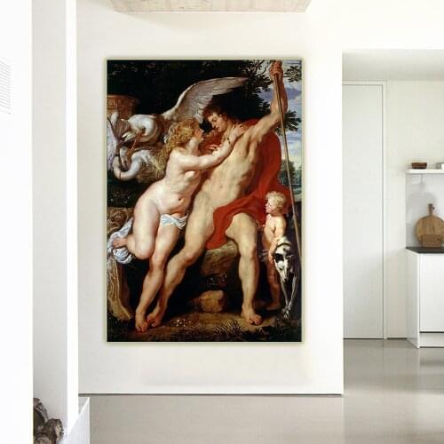 Citon Peter Paul Rubens《Venus and Adonis》Canvas Oil Painting Artwork Poster Picture Wall Background Decor Home Decoration