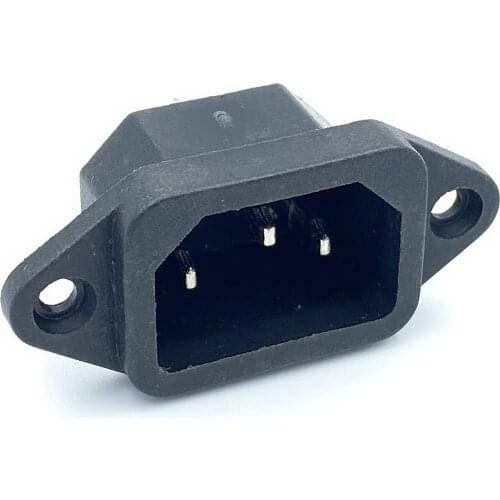 Inlet plug connector AC Power Socket 250V red lamp rocker Switch 10A fuse female rewirable power connector plug