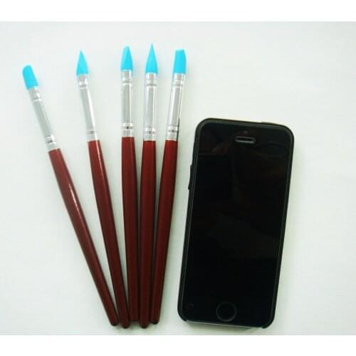 Art Craft Pottery Clay Modeling Sculpture Carving Tools modify clay toy surface ,5PCS/LOT . Size: L16xD 1.3cm