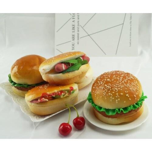 Artificial Hamburger Simulation Model Ornaments Fake Cake Bakery Room Photography Props Christmas Window Decor Classic Hamburger