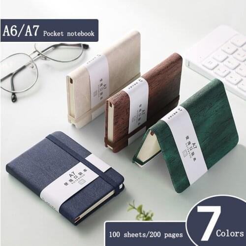 A6/A7 Pocket Notebook Portable diary 100 sheets Notepad Journals notebook agenda 2021 2022 planner Office school supplie