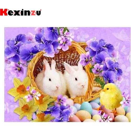 Kexinzu Full Square/Round 5D Diy Diamond Painting Cross Stitch "Cute Animal" Diamond 3D Embroidery Mosaic Home Decor Gift K100