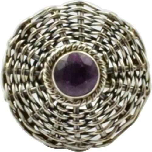 Lovegem Genuine Amethyst Ring 925 Sterling Silver,Size: 6.75 , AR3306