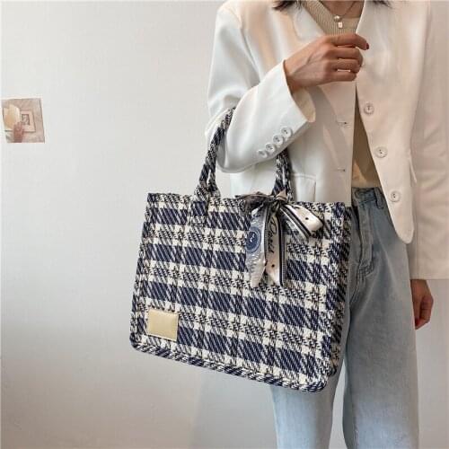 Small Canvas Pearl Scarf Designer Crossbody Bag for Women 2021 Summer Lady Purse and Handbag Trends Luxury Good Quality Totes