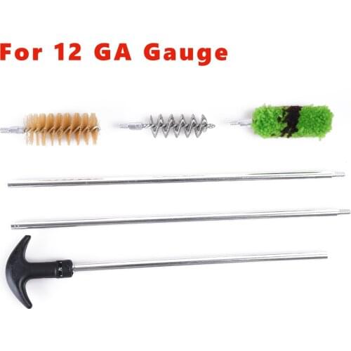 6Pcs/Set Gun Cleaning Kit For 12 GA Gauge Aluminum Rod Brush Cleaning Set Rifle Hunting Cleaner Tool