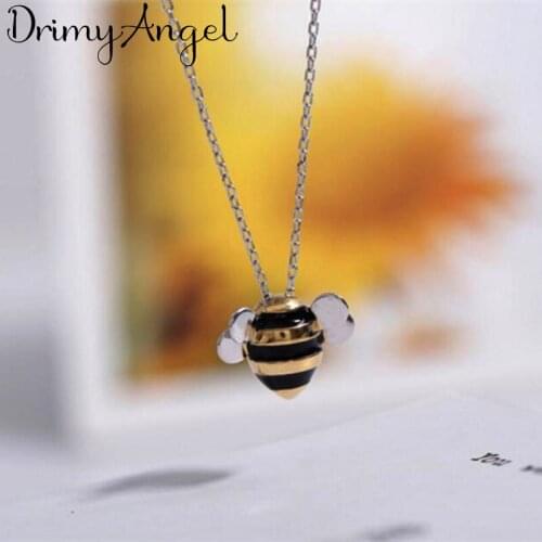 New Trendy Silver Color Bee Necklaces for Women Jewelry Statement Necklaces Party Gifts