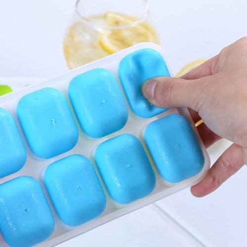 14 Grids Plastic Ice Cube Tray Mold Household Square Cream Ice Silicone For Ice Mould With Make Non Toxic Ice Tray Tool Tra P9I9