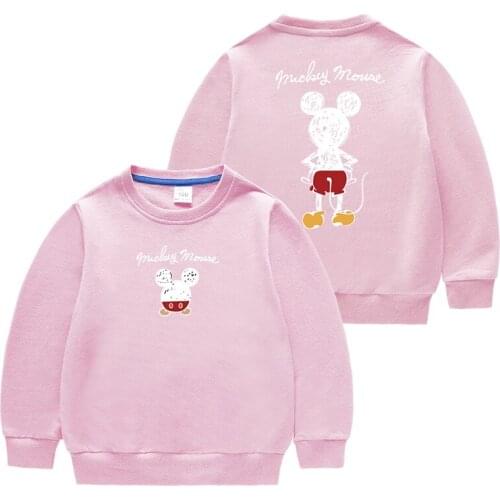 Boys Girls Pullovers Tops Cartoon Mickey Print Children Hooded Sweatshirts for Kids Clothes Baby Boys Girls Hoodies Sweater