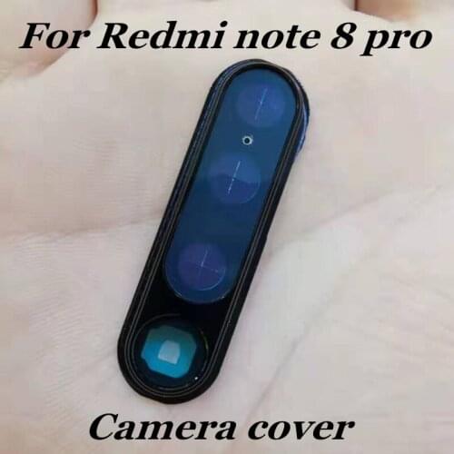 MIXUEWEIQI New Original Back Rear Camera Lens Glass Cover With Frame Holder For Redmi note 8 pro Replacement Parts