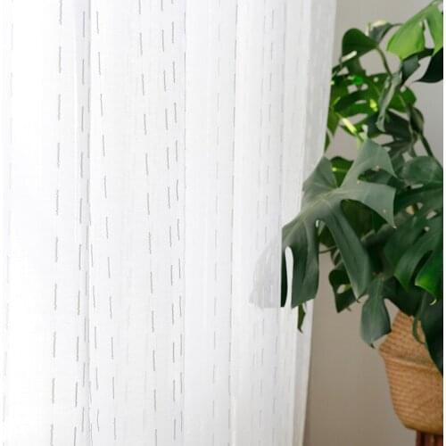 Chicity Jacquard Raindrop Tulle Curtains For Living room white tulle curtains for bedroom Striped Tulle for kitchen customized