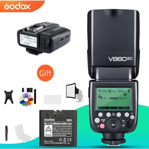 Godox V860II-C V860II-N V860II-S V860II-F V860II-O TTL HSS Camera Speedlite Flash+X1T Trigger for Canon Nikon Sony Fuji Olympus