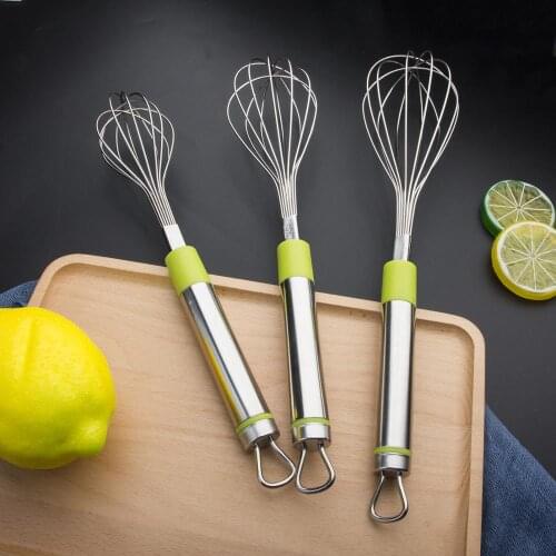 Balloon Whisk Metal Durable Kitchen Whisks Stainless Steel Egg Beater for Cooking Blending Whisking Beating Stirring