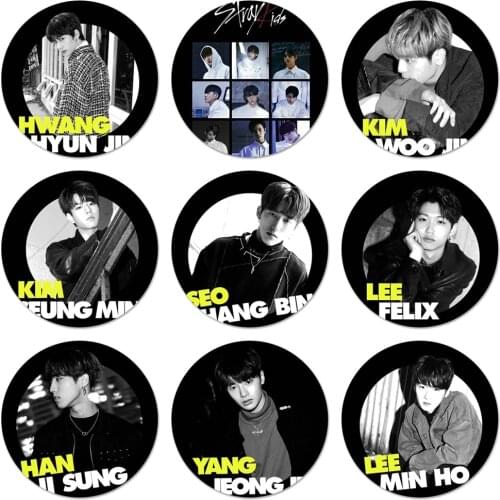 Stray Kids Woojin Chan Changbin Badge Brooch Pin Accessories For Clothes Backpack Decoration gift 58mm