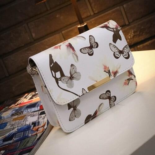 Women Floral Leather Shoulder Bags Satchel Handbag Retro Messenger Bag Clutch Shoulder Bags Hot Sale Korean Version Flap Single