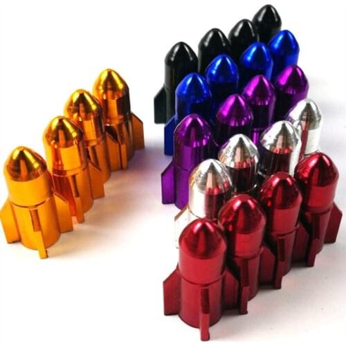1PC Rocket design Bike Valve Car Truck Air Port Cover Tire Rim Valve Wheel Stem Caps Motorcycle Bicycle Wheel Tire Valve Cap