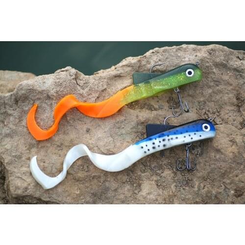 2pcs Mizugiwa Large Unicorn Dawg 12"4 oz Fishing Musky Pike Soft Lure Jerkbait Game Fish Wobbler Soft Bait Leurre Souple Pesca