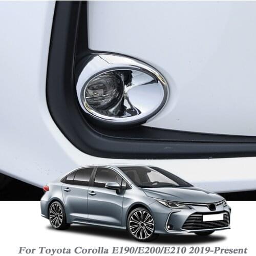 2pcs Car Styling Car Front Fog Light Frame Sequins For Toyota Corolla E190 E200 E210 2019-Present Front Fog Lamp Frame Strips