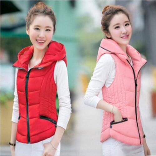 2017 WOMEN WINTER VEST FASHION SLIM SOLID BRIEF STAND COLLAR COATS COLD-RESISTENT AND WARMTH RERENTION ZL207
