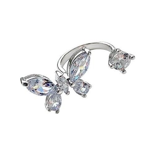 2021 fashion new personalized creative butterfly ring elegant design sense adjustable opening size ring