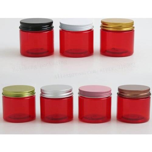 24 x Travell 60g Red Pet Cream Cosmetic Containers Jar 60cc 2oz Empty Make up Cream Bottles