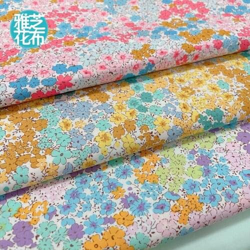 50cm * 145cm / Piece, Small Flower Cotton Printed Cloth, Customized Clothing Shirt, Curtain Puppet Fabric, DIY Handmade Material