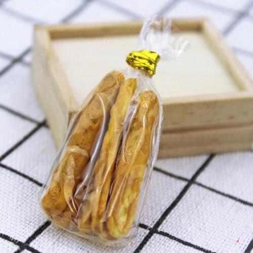 6pcs/lot Dollhouse Kitchen Doll House Miniature French Baguette Bread Decoration