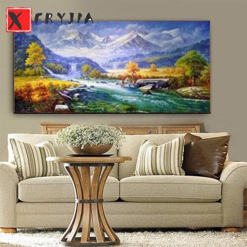 Needlework Diamond Painting natural scenery Diamond Embroidery All Drill Rhinestone Mosaic Picture by numbers hobby gift custom