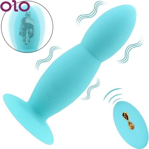 OLO 10 Speed With Strong Sucker Wireless Remote Control Sex Toys for Women Men Erotic Anal Vibrator Butt Plug Prostate Massager