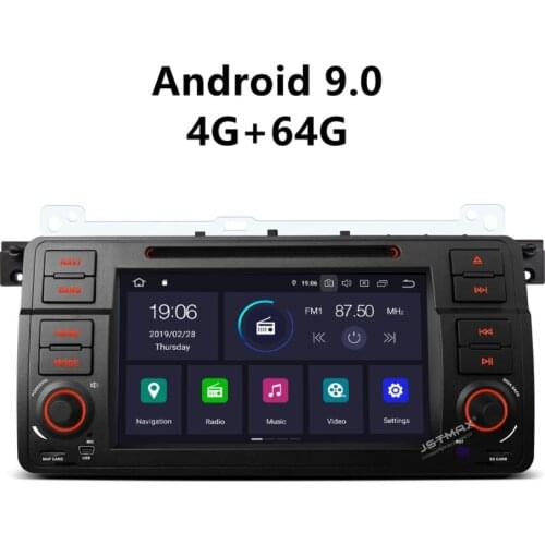 JSTMAX Android 9.0 car dvd Radio multimedia player 4+64G for BMW E46 | Rover 75 | MG ZT TPMS (2001-2005) gps FM dab+ radio